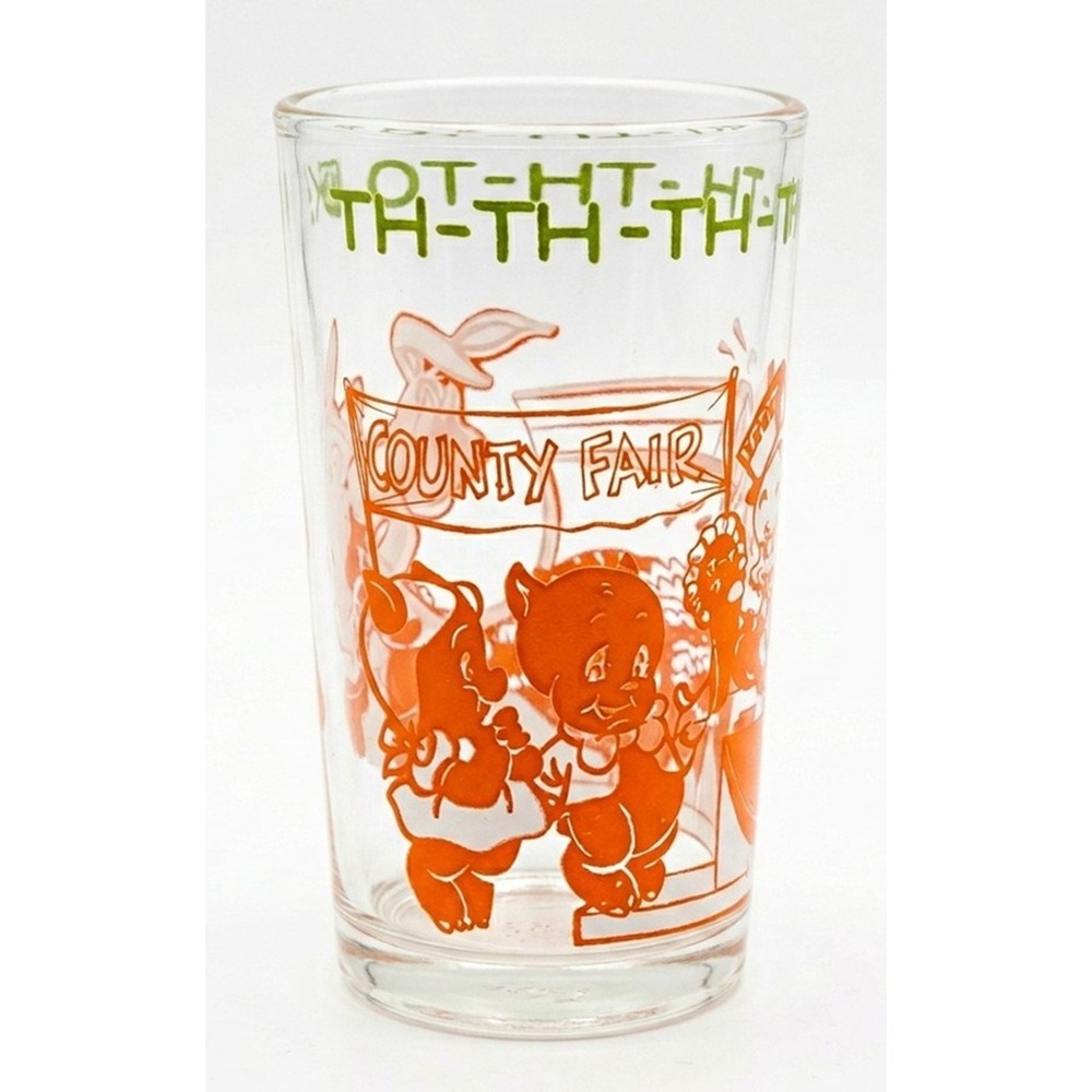 Vintage 1974 Warner Bros Welch's Jelly Juice Glass Elmer Fudd County Fair 8 Oz